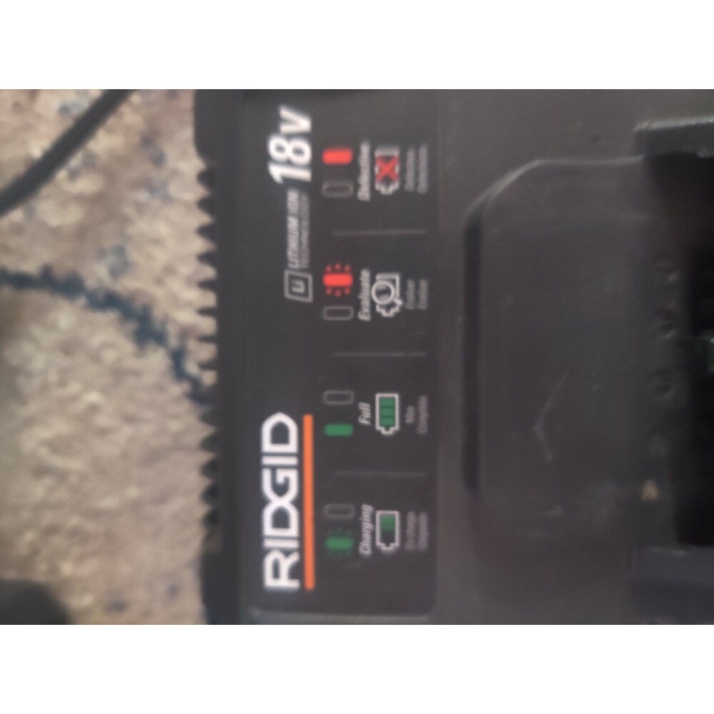 RIDGID R86092 18V Lithium-Ion Battery Charger, Black, Single Battery